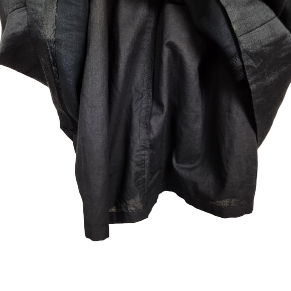 Club Monaco Ruffle Front Zipper Little Black Dress Mini Women's Size 6 - Picture 13 of 16